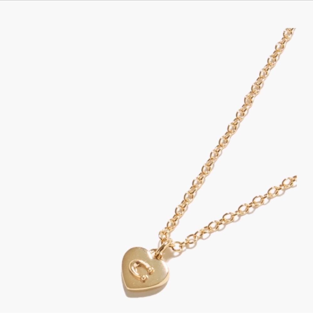 COACH Gold Heart Pendant Necklace and Bracelet